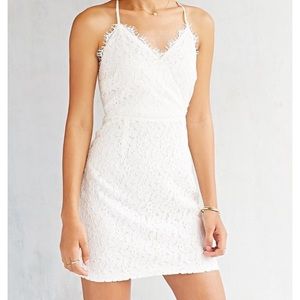 Kimchi Blue White Lace Scallop Bodycon Dress